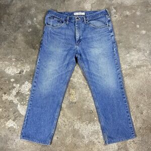 Lee Jeans Size 36x29 Regular Fit Blue Denim Medium Wash Straight Leg Casual